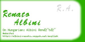 renato albini business card